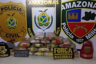 Apreensão de drogas pela Polícia Militar do Amazonas (PMAM).