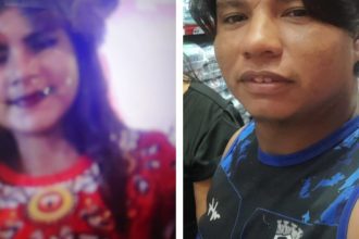 Dois jovens em imagens lado a lado: um em foco e outro desfocado.