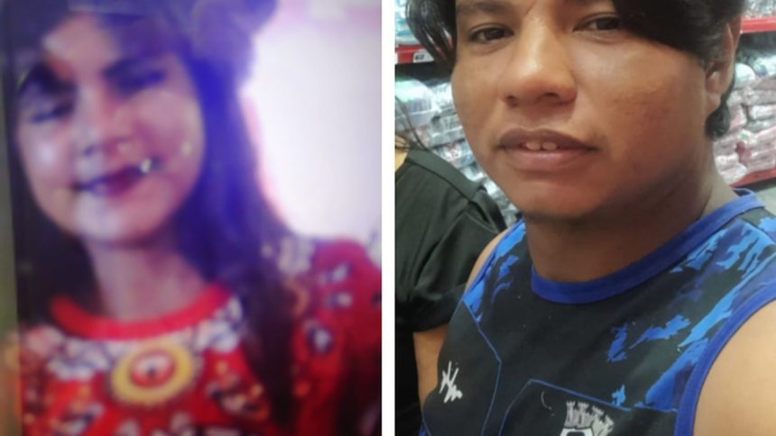 Dois jovens em imagens lado a lado: um em foco e outro desfocado.