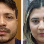 Dois suspeitos de golpes contra empresas em Manaus: um homem e uma mulher.