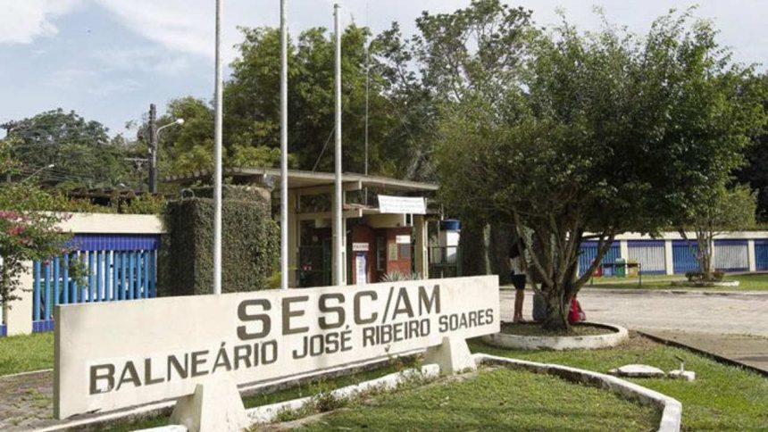 Entrada do SESC/AM Balneário José Ribeiro Soares em Manaus, Amazonas.