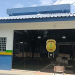 Fachada da delegacia da Polícia Civil em Uarini, Amazonas, Brasil.