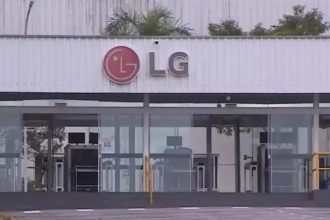 Fachada da LG em Manaus com logotipo