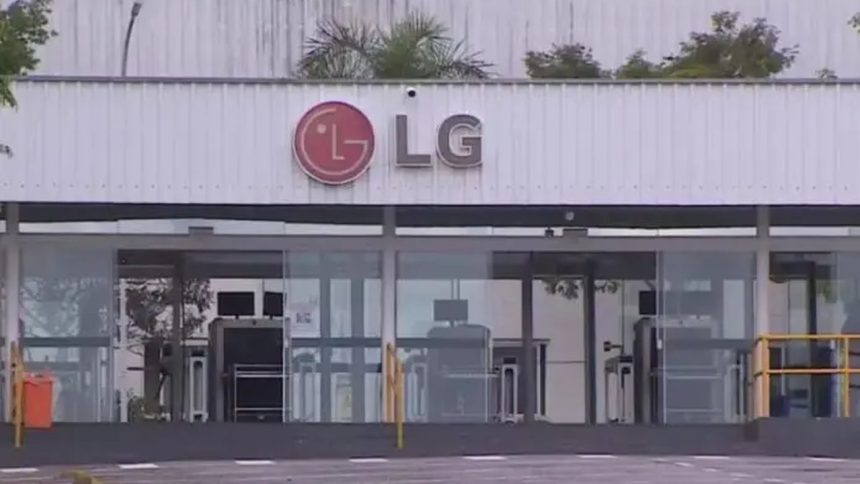 Fachada da LG em Manaus com logotipo