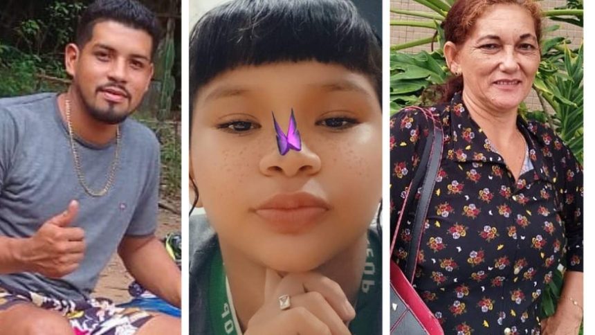 Fotos de três pessoas desaparecidas em Manaus divulgadas pela polícia.
