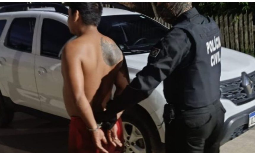 Homem preso pela Polícia Civil após fingir estar morto para escapar.