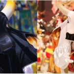 Máscaras de boi-bumbá preto e branco do Festival de Parintins