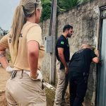 Policiais civis em ação em investigação de estupro contra adolescente