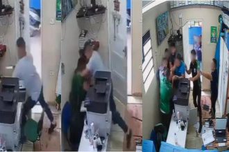 Professor ataca diretor com faca em sala.