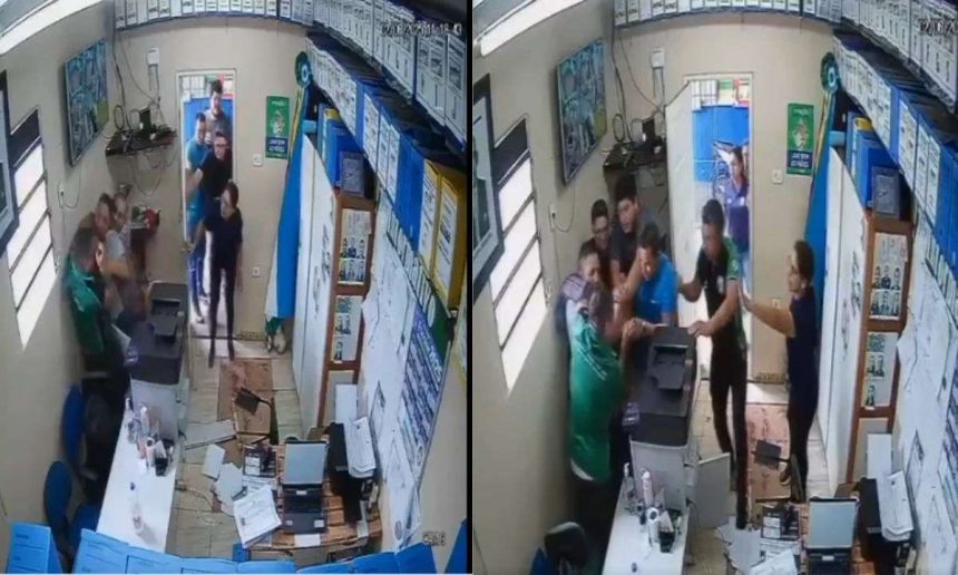 Professor esfaqueia diretor em escritório após desconto salarial por faltas.