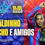 Ronaldinho Gaúcho em evento 'Jogo das Estrelas' na Arena da Amazônia em Manaus.