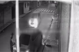 Vídeo mostra acidente de carro na Compensa, Manaus, com faróis acesos.