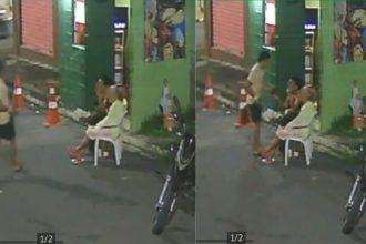 Vídeo mostra assalto a mulher e idosa em Manaus