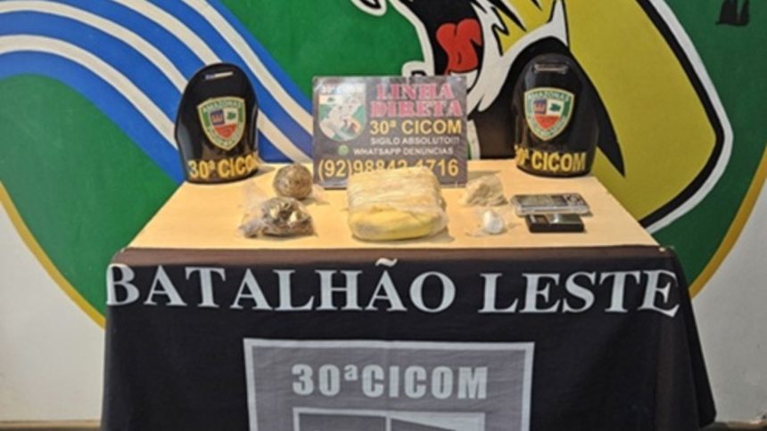 Denúncia anônima leva PM a apreensão de drogas no bairro Jorge Teixeira