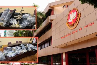 Armas apreendidas em operação da Polícia Militar e Ministério Público