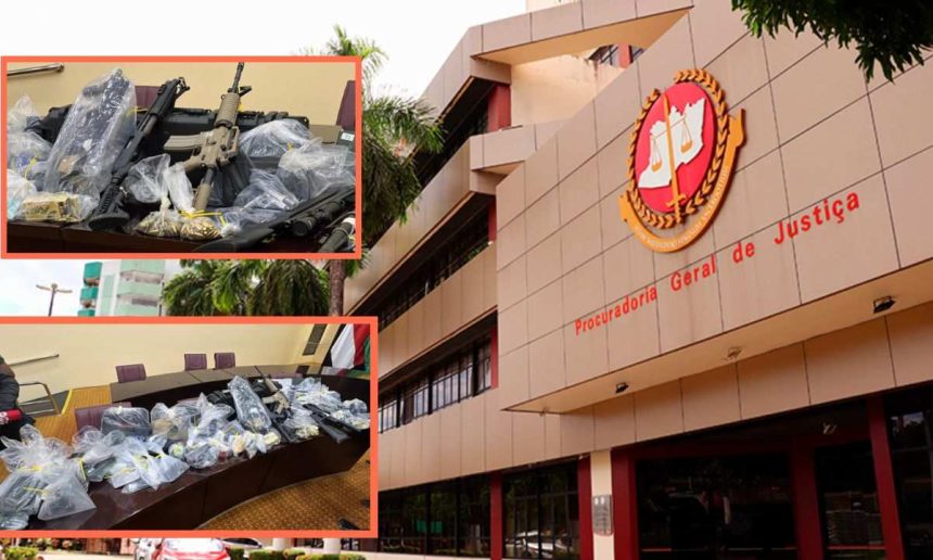 Armas apreendidas em operação da Polícia Militar e Ministério Público