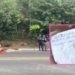 Cena de crime: PolĂcia e bilhete com sangue em local de Ăłbito em Manaus.