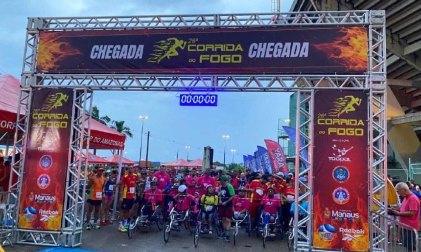 Corrida do Fogo 28ª edição: evento esportivo com participantes de todas as idades.