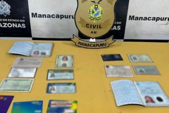 Documentos apreendidos em caso de uso de documento falso.