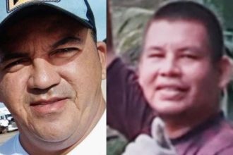 Dois homens em fotos lado a lado. Polícia divulga casos de desaparecimentos.