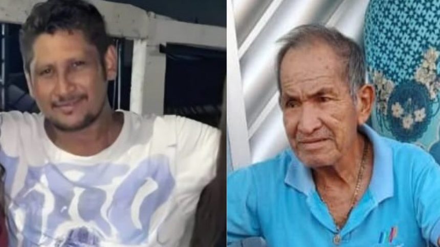 Dois homens, um mais jovem e um mais velho, em fotos lado a lado.