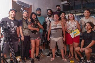 Equipe do curta-metragem 'Mata-Gato' reunida