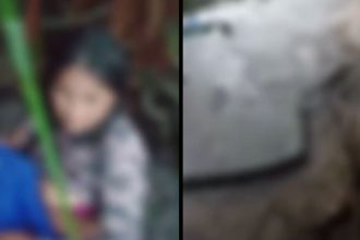 Família ribeirinha em situação de naufrágio próximo ao lago do Limão.