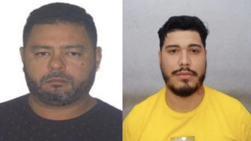 Fotos de dois homens, suspeitos de estelionato em Manaus, divulgadas pela polícia.