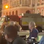 Incêndio no restaurante Tambaqui de Banda com bombeiros e pessoas em pânico