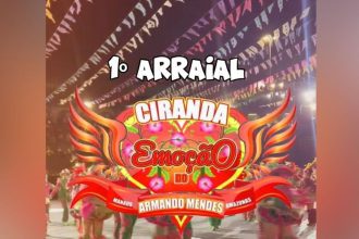 Logotipo do 1º Arraial da Ciranda Emoção, evento cultural em Manaus, Amazonas.