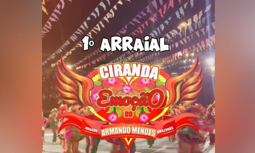 Logotipo do 1º Arraial da Ciranda Emoção, evento cultural em Manaus, Amazonas.