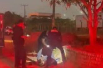 Polícia em local de crime após morte de Gerly Martins da Silva.