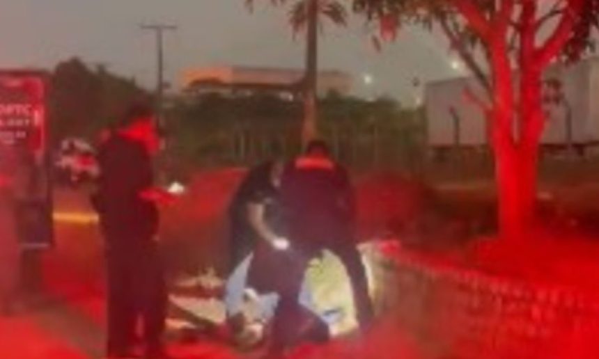 Polícia em local de crime após morte de Gerly Martins da Silva.