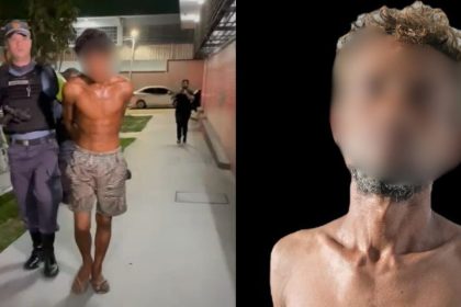 Suspeitos presos em investigação de homicídio.