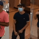 Imagem colorida mostra suspeitos filmados de assaltos a joalheria