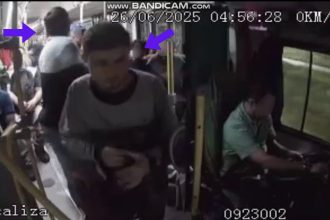 Vídeo mostra assalto a passageiros de ônibus na Avenida Arquiteto José Henriques Bentes Rodrigues.