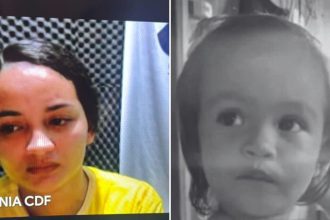 Vitória Assis Nogueira, mãe de Lailla Vitória, após revogação de prisão.