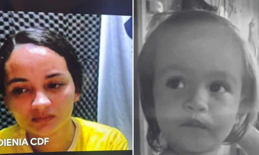 Vitória Assis Nogueira, mãe de Lailla Vitória, após revogação de prisão.