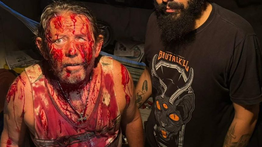 Workshop de efeitos especiais para filmes de terror em Manaus: Maquiagem com sangue.