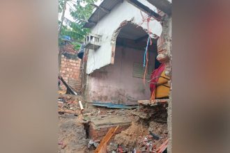 Desabamento de casas em Manaus deixa mulher ferida durante tempestade