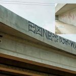 Viaduto Rei Pelé sofre novo ato de depredação