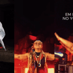 Imagem colorida mostra Aya em apresentação com o Boi Garantido no Mercado de Origem