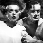 A Noiva de Frankenstein e Henry Frankenstein em cena do filme.