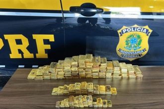 Apreensão de barras de ouro pela Polícia Rodoviária Federal (PRF)