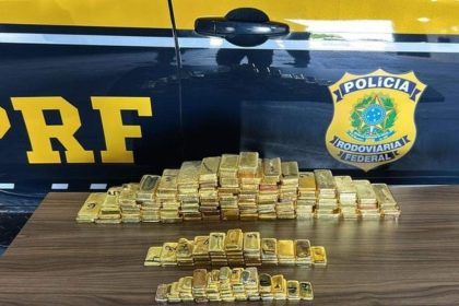 Apreensão de barras de ouro pela Polícia Rodoviária Federal (PRF)
