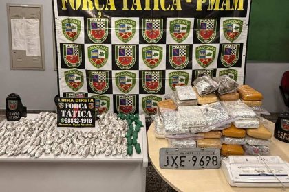 Apreensão de drogas pela Polícia Militar do Amazonas (PMAM).