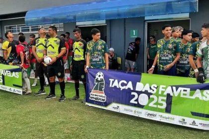 Evento esportivo Taça das Favelas Amazonas 2025 em Manaus.