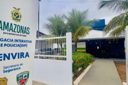 Fachada da Delegacia de Polícia de Envira, Amazonas, Brasil