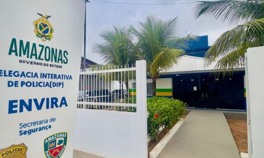 Fachada da Delegacia de Polícia de Envira, Amazonas, Brasil