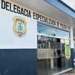 Fachada da Delegacia Especializada de Polícia Civil em Tefé, Amazonas.